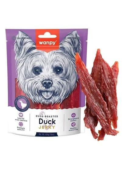 Лакомства, Duck Jerky DA-01H, вяленое филе утки для собак, 454 г (*) Wanpy (401959946)