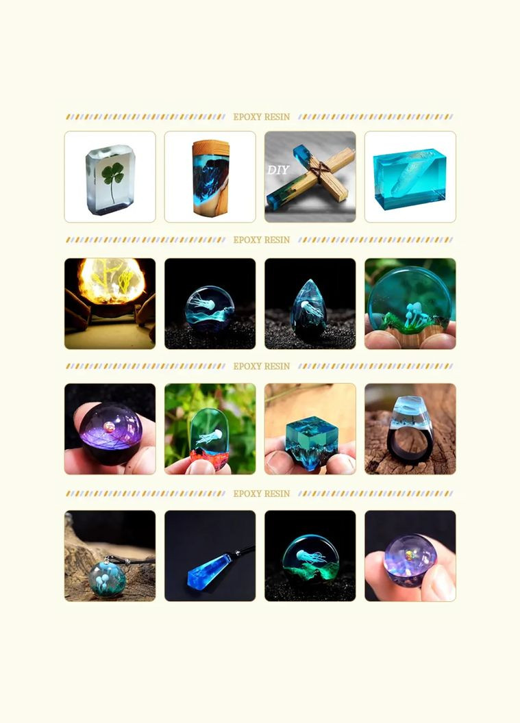 Эпоксидная смола для рукоделия, прозрачный комплект для творчества No Brand (344573468)