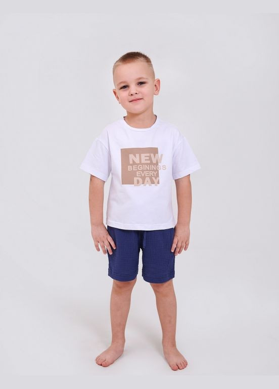 Біла футболка білий Smil