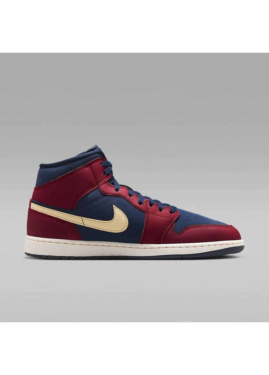 Комбіновані кросівки 1 mid se blue/bordo io7449-600 демісезон Air Jordan
