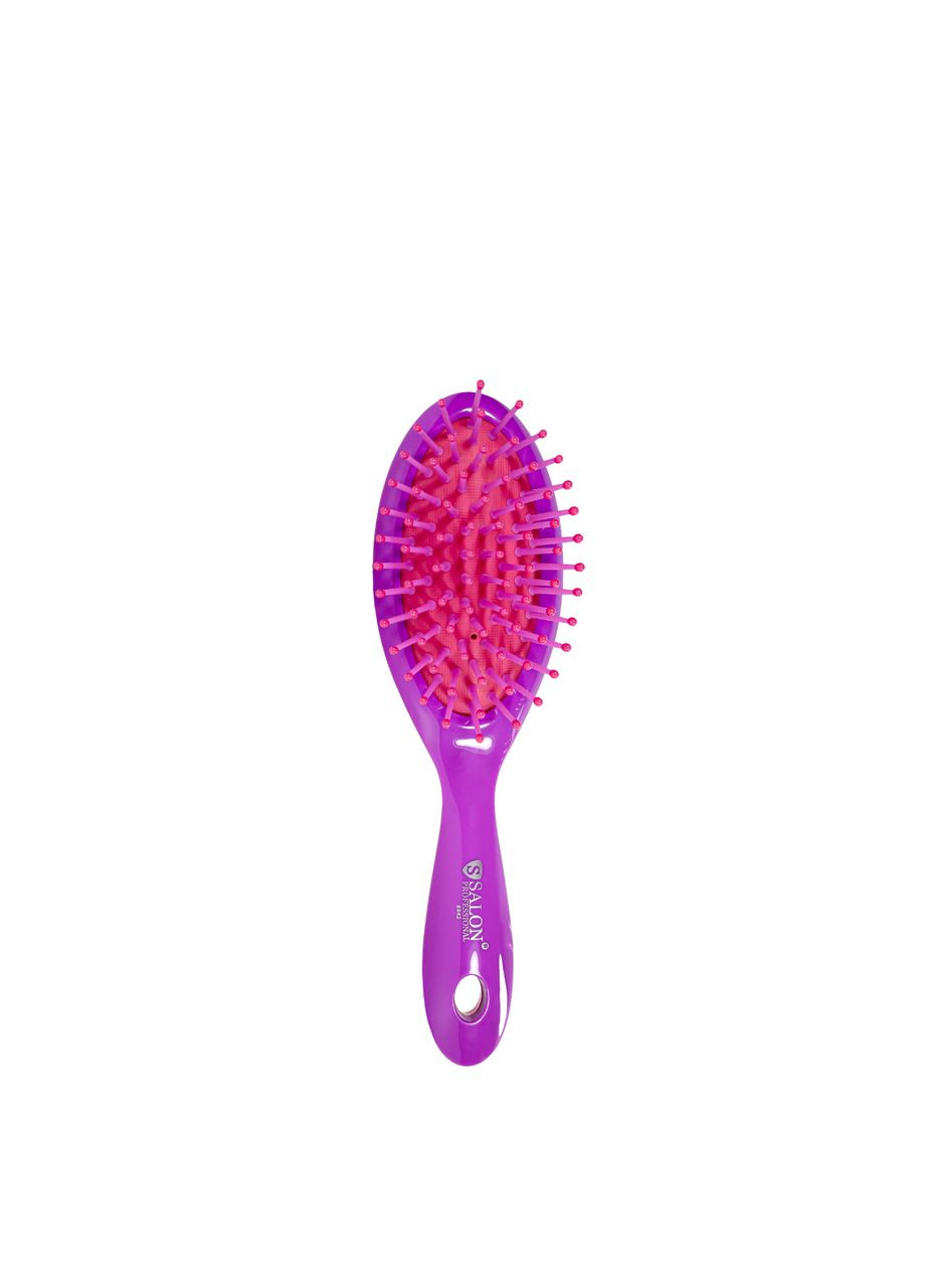 Щітка для волосся масажна пластикова овальна, біла Salon Professional (336961318)