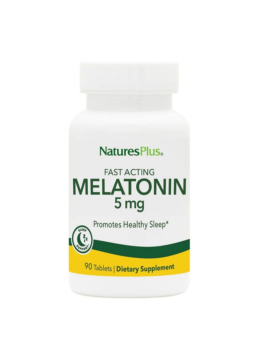 Натуральная добавка Fast Acting Melatonin 5 mg, 90 таблеток Natures Plus (293483136)