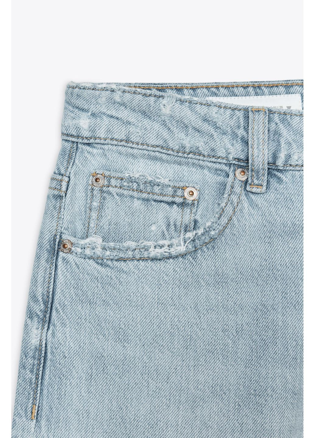 Джинсовые шорты trf с низкой посадкой Zara (354816942)