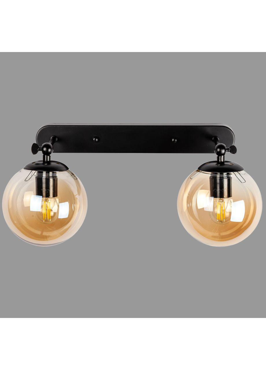 Настінний світильник/бра на 2 лампи (56-WPR150F-2 BK+BR) No Brand (370069655)