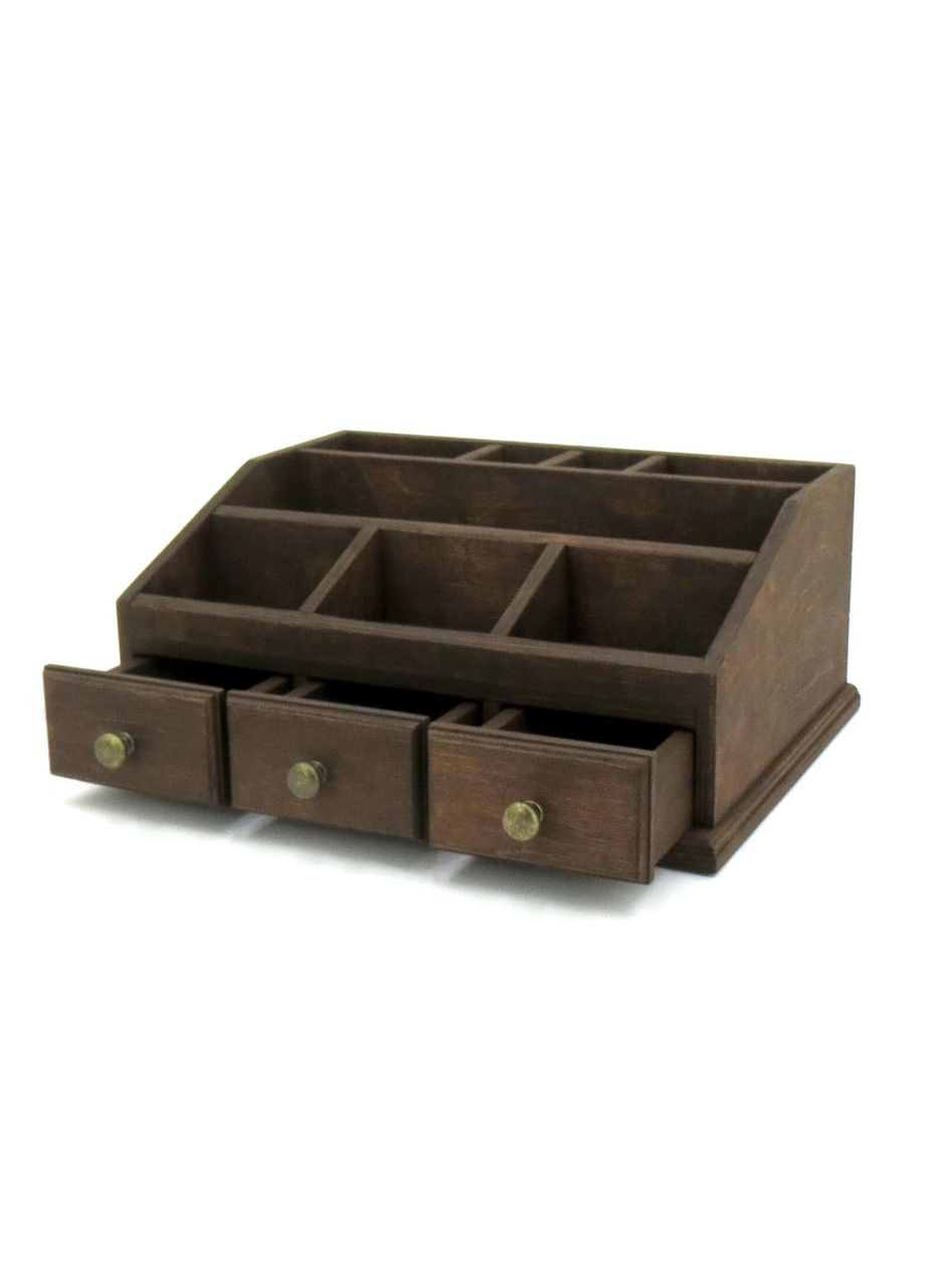 Органайзер настільний з дерева Ректор капучино (КНЦ-002009) No Brand (328226236)