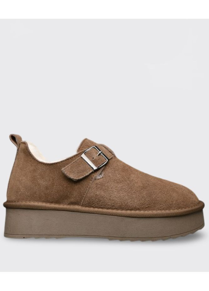 Женские замшевые угги на овчине коричневые (HUGP10-5) 39 Stilli (365642608)