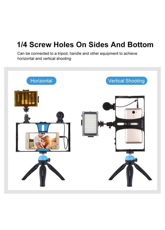 Комплект блоггера PKT3023 4в1 (постоянный свет, штативный крепеж, держатель для телефона, микроф Puluz (314747879)