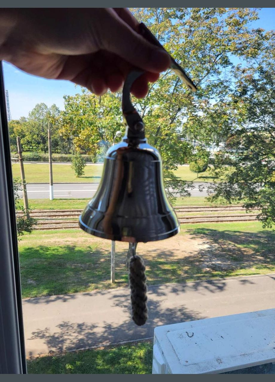 Колокольный рынд бронзовый хром (d10,h-15 см вместе с креплением)(300 гр.) No Brand (316717666)