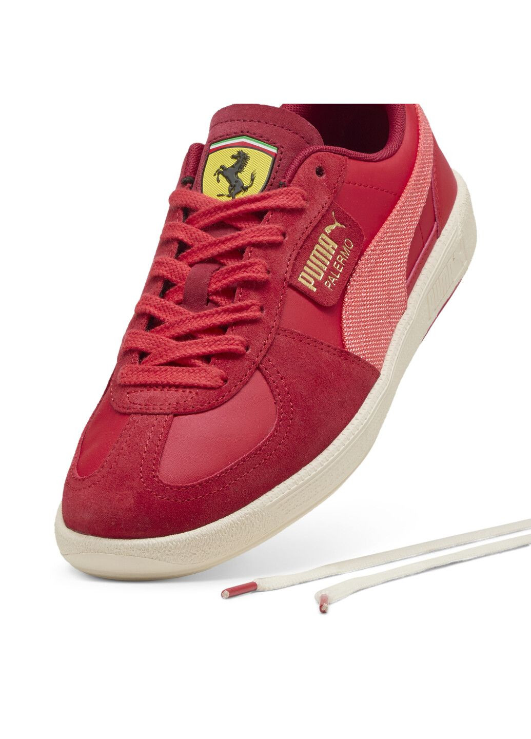 Красные всесезонные кеды scuderia ferrari palermo sneakers Puma