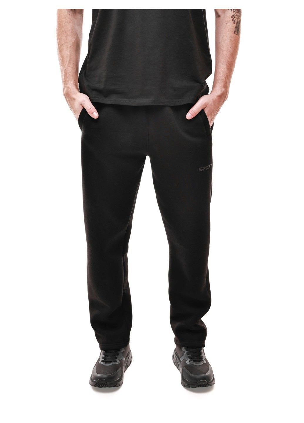 Черные зимние брюки No Brand