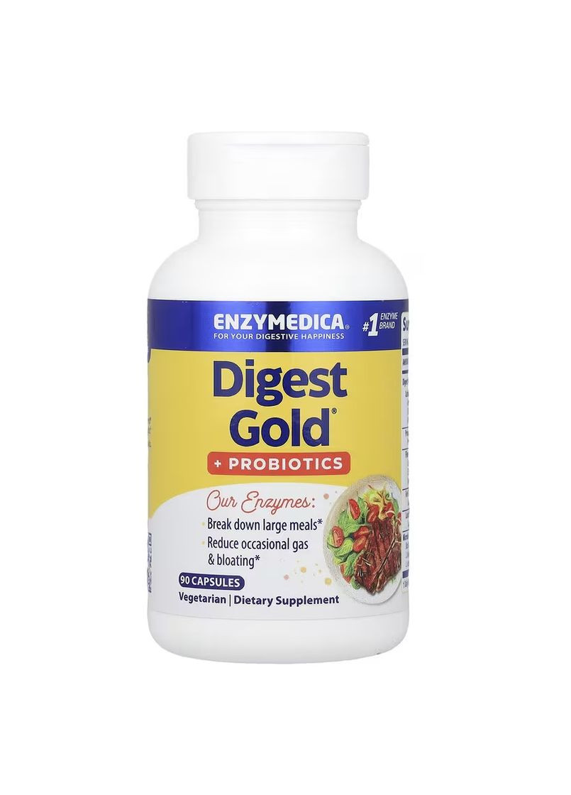 Ензими плюс пробіотики, Digest Gold Probiotics,, 90 капсул Enzymedica (371145150)