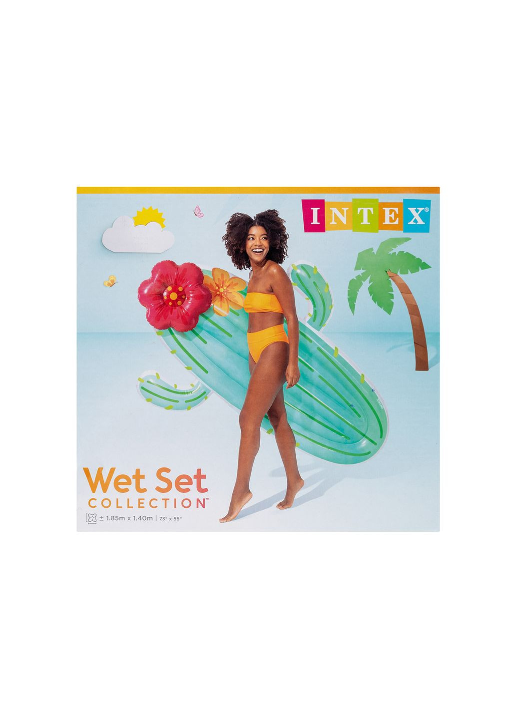 Надувной плот для отдыха на воде – "Кактус" цвет разноцветный ЦБ-00248972 Intex (290663660)