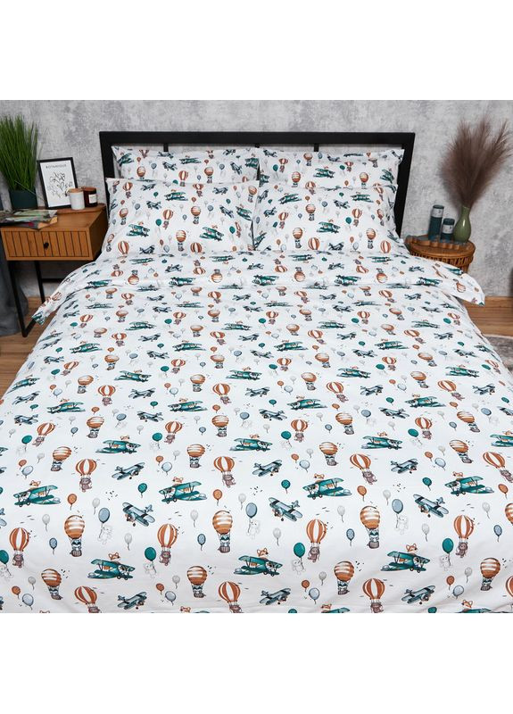 Комплект постельного белья Бязь Gold Люкс «» Евро 200х220 наволочки 4х50х70 (MS-820006173) Moon&Star Cloud Adventures (356113685)