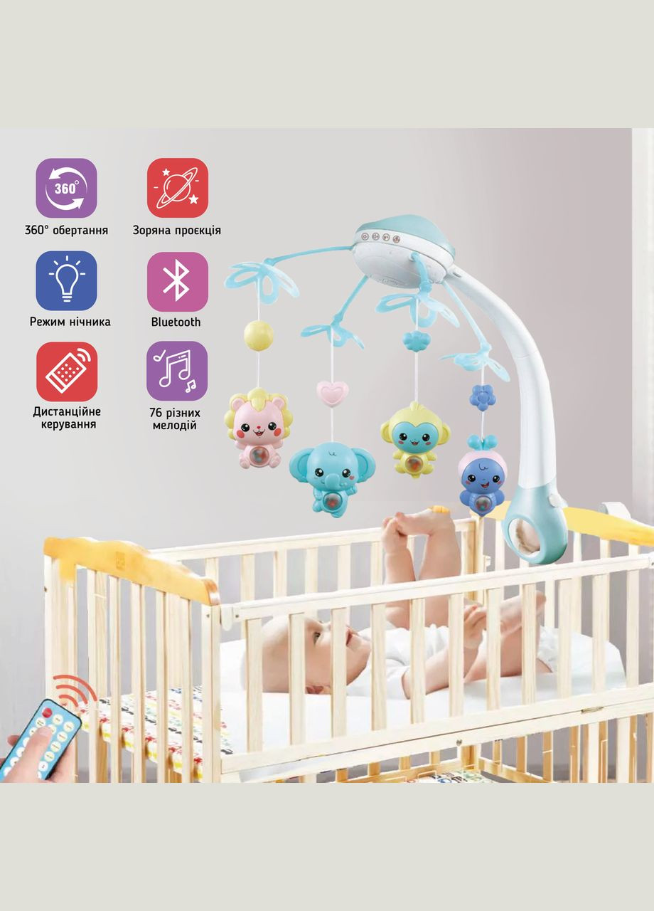 Дитячий мобіль для немовлят на ліжечко з проектором A1 No Brand (347590475)