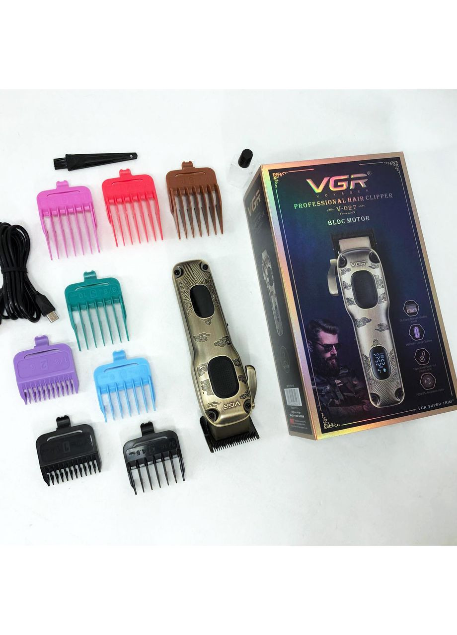 Багатофункціональний триммер для стрижки волосся і бороди V-027, Перукарські LF-771 машинки професійні VGR (351486323)