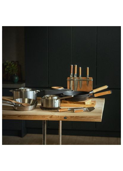 Сковорода (1067630) Fiskars Вок Norden 28 см без покриття (369881077)