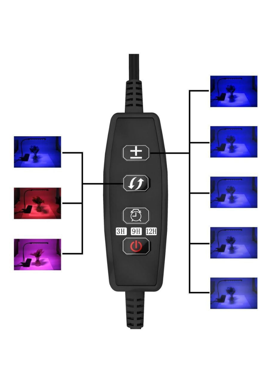 Светодиодная фитолампа на четыре гибких светильника 40 Вт No Brand (322718457)