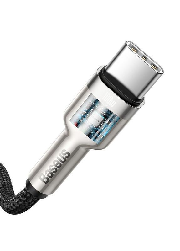 Кабель Cafule Series Metal Type C to Type C 100W (1m) (CATJK C) Чёрный Baseus (369645679)