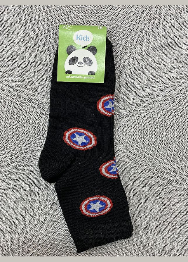 Чорні шкарпетки дитячі з малюнком демісезон (322388667)