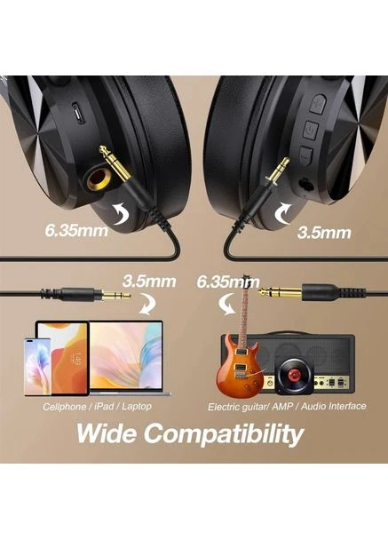 Наушники Fusion A70 Bluetooth+3.5мм/6.35мм Black Oneodio (394368623)