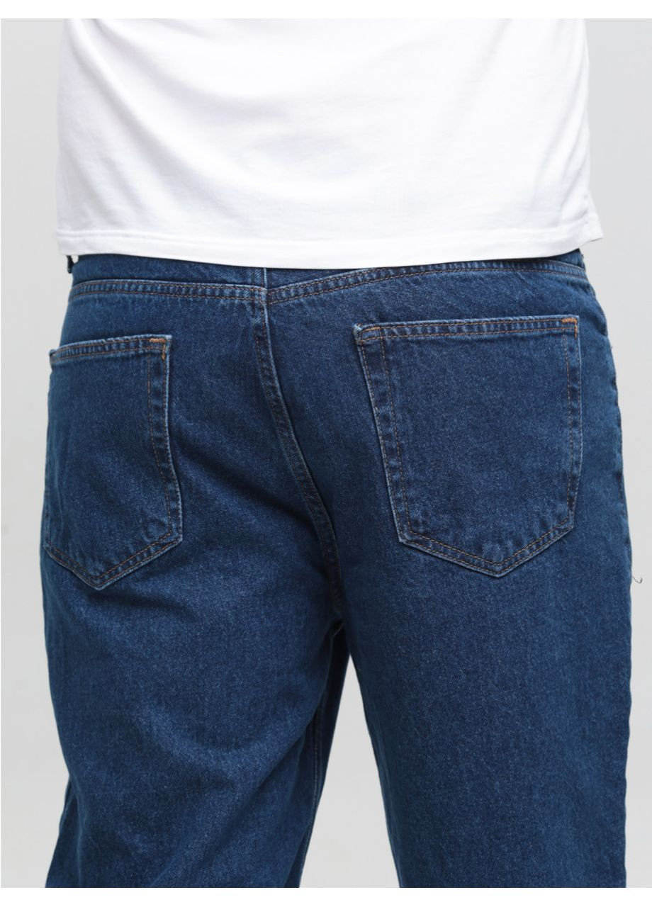 Джинси чоловічі сині МОМ з варінням Mechanic MOM (365813780)