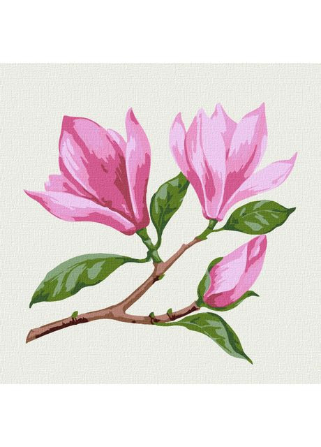 Картина по номерам Start Ветвь магнолии 15 х 15 см (N00013934) Rosa (370255349)