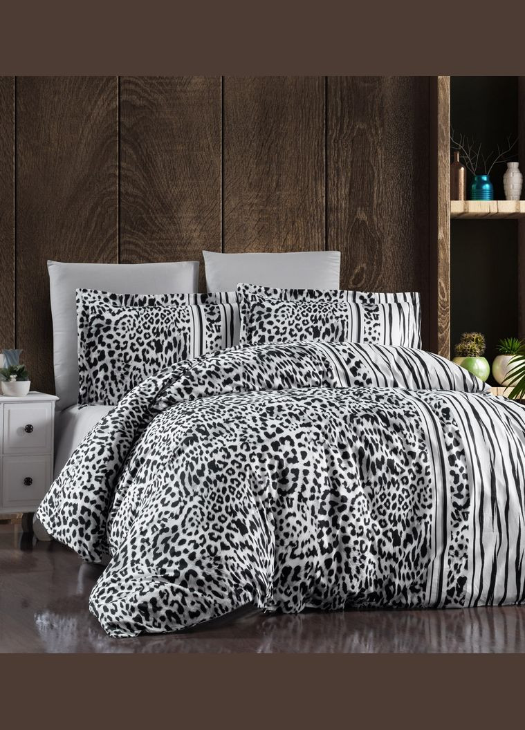 Постельное белье Cotton Satin семейный 160х220 Leopard Black First Choice (318381128)