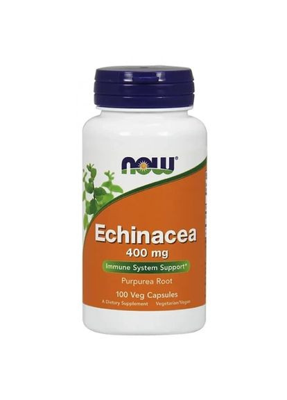 Ехінацея (Echinacea Purpurea),, 400 мг, 100 капсул (NOW04660) Now Foods (266038955)