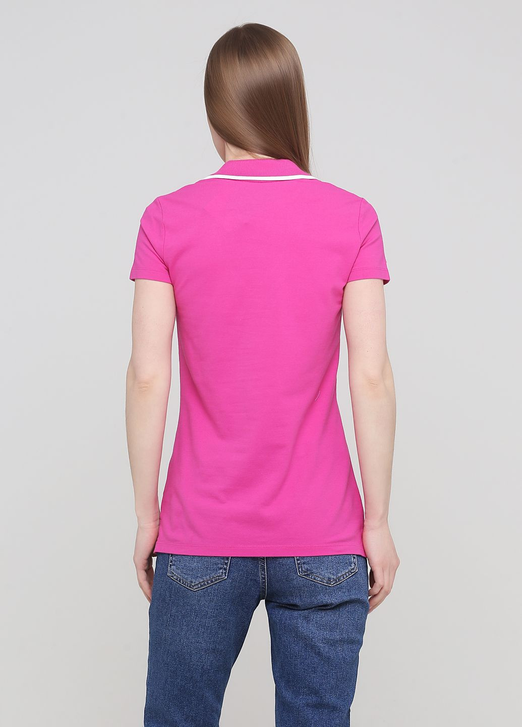 Малиновая женская футболка-поло женское - поло th1344w Tommy Hilfiger