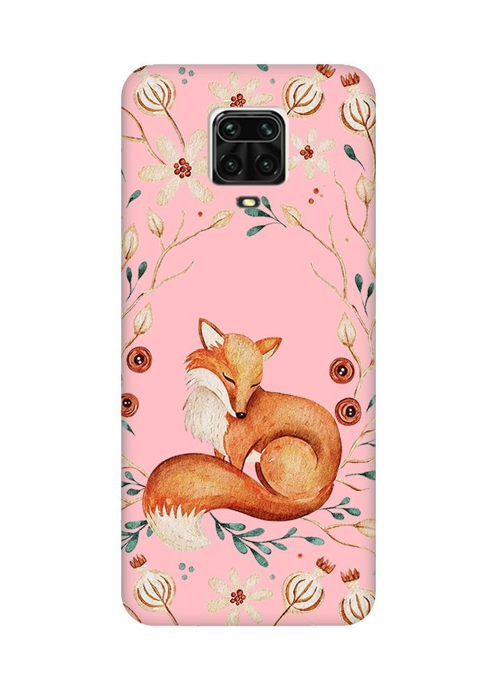 Матовий рожевий чохол на Xiaomi Redmi Note 9 Pro / 9S / 9 Pro Max Лисичка (принт 420) Creative (368775146)