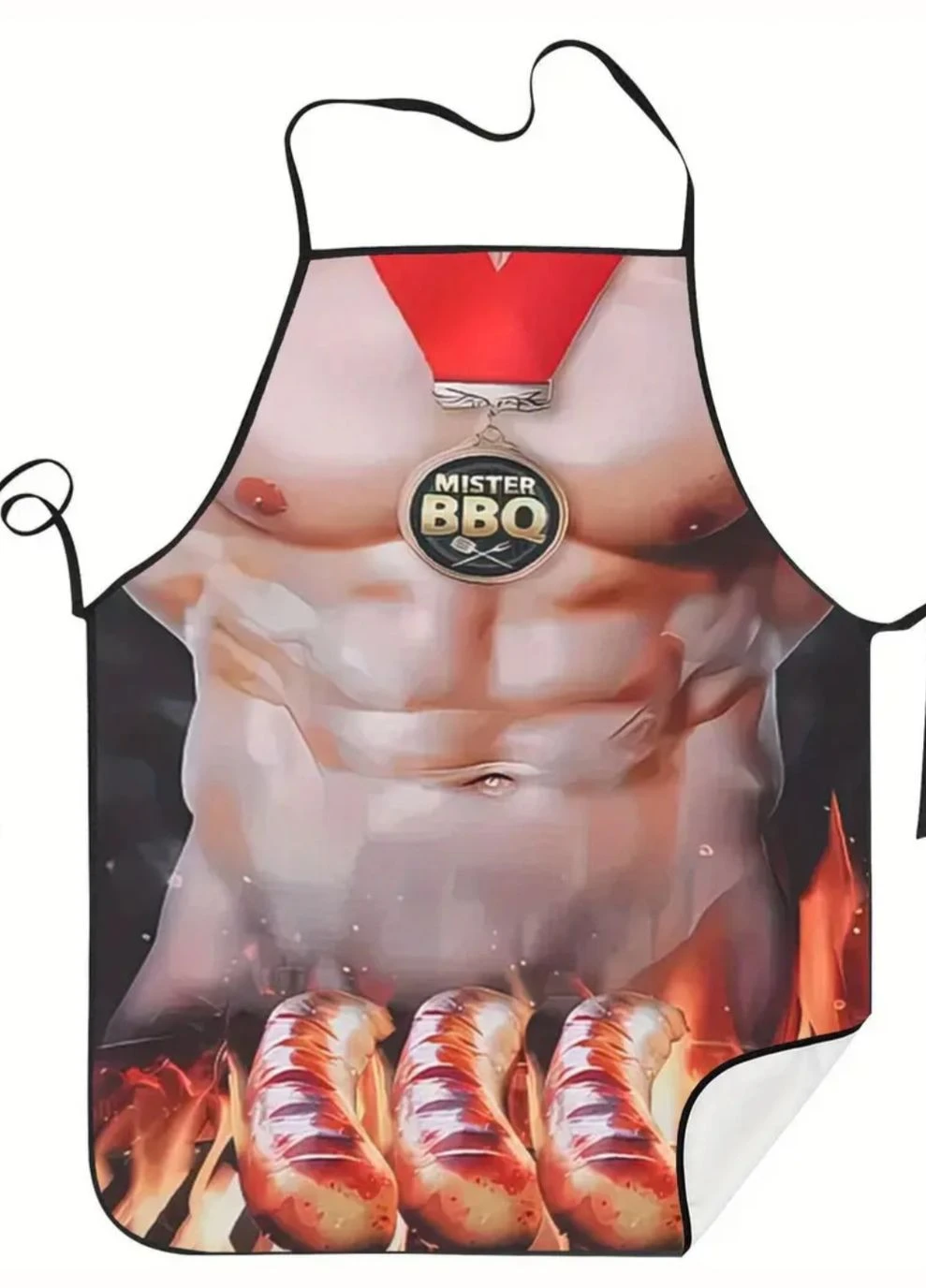Прикольний фартух для чоловіків Mister BBQ 80 на 60 см різнобарвний Jannet Фартух (327218234)