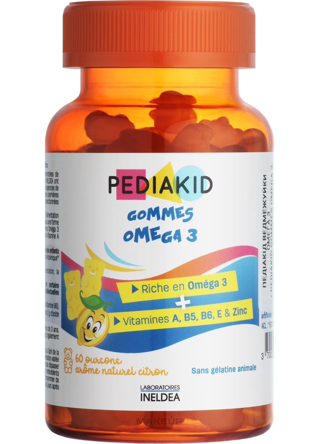 Жевательные мишки "Омега 3. Цитрус" Gommes Omega 3 60шт (1322174-31338379) Pediakid (368628572)