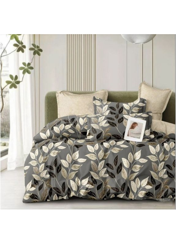 Постільна білизна Фріда Сатин Двоспальна на резинці 560701-6 MERISET (363131796)