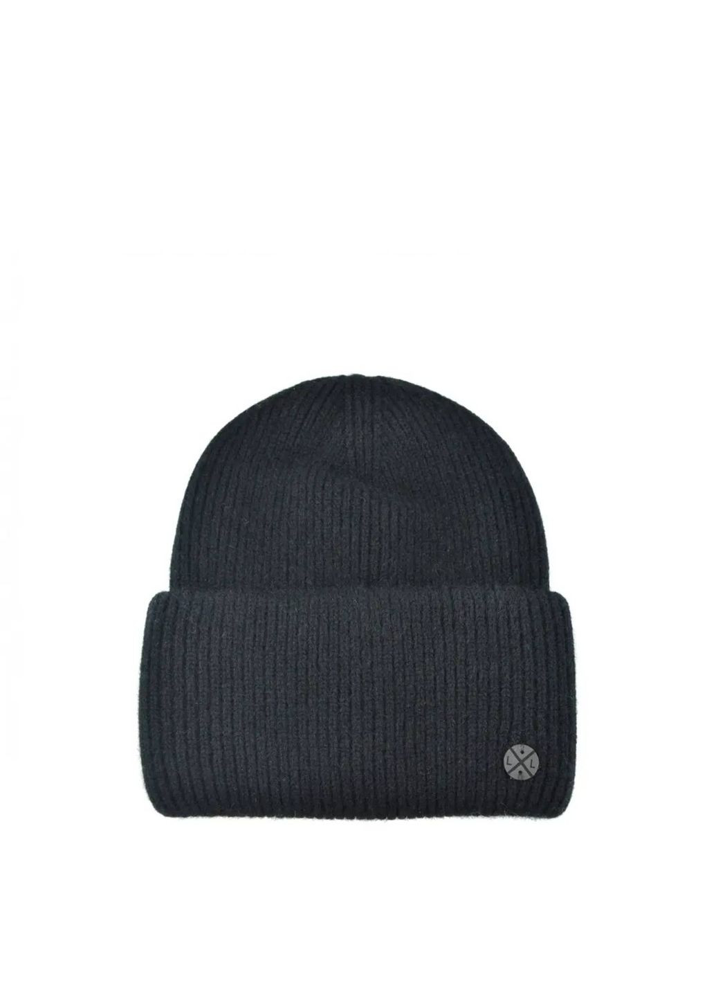 Шапка бини женская ангора черная OLIVIA LuckyLOOK 974-595 (322791533)