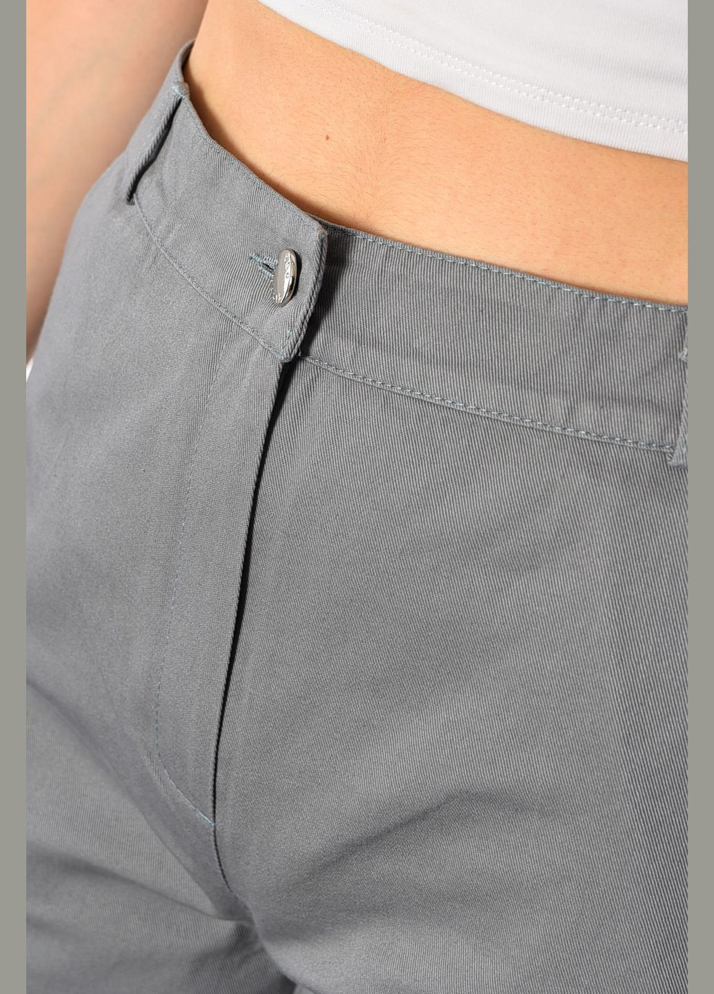 Штаны женские светло-серого цвета Let's Shop (302661449)