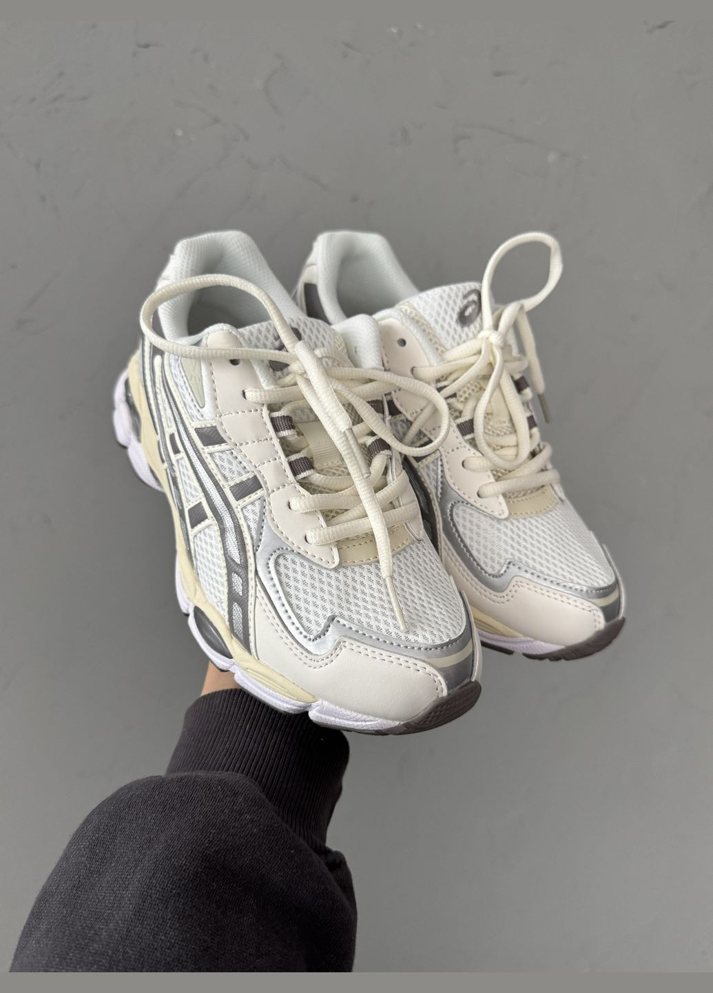 Кросівки жіночі і чоловічі Asics Gel-NYC grey beige | Асікс Гель-НЮК сірі бежеві No Brand сірі демісезони (316091162)