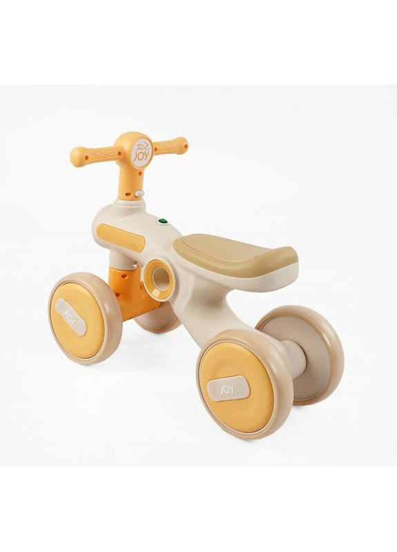 Велобіг дитячий 4-х колісний JOY TL-75-402 пластикова рама, світло, озвучено українською Жовтий Corso (327217153)