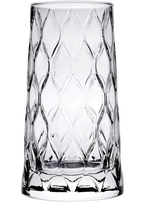 Набор 4 стакана Leafy 345мл, высокие стаканы для напитков. Pasabahce (372172526)