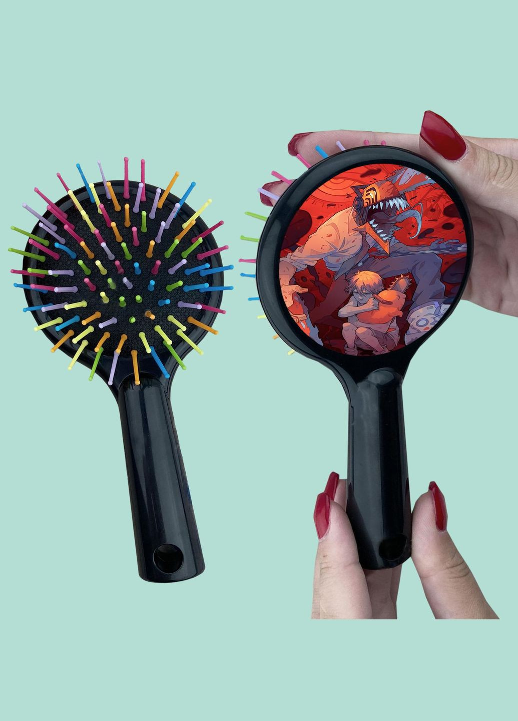 Расческа для волос Человек бензопила #0016 черный No Brand (315045024)