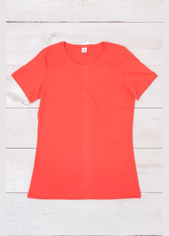 Оранжевая летняя футболка женская летняя с рисунком с коротким рукавом Носи своє