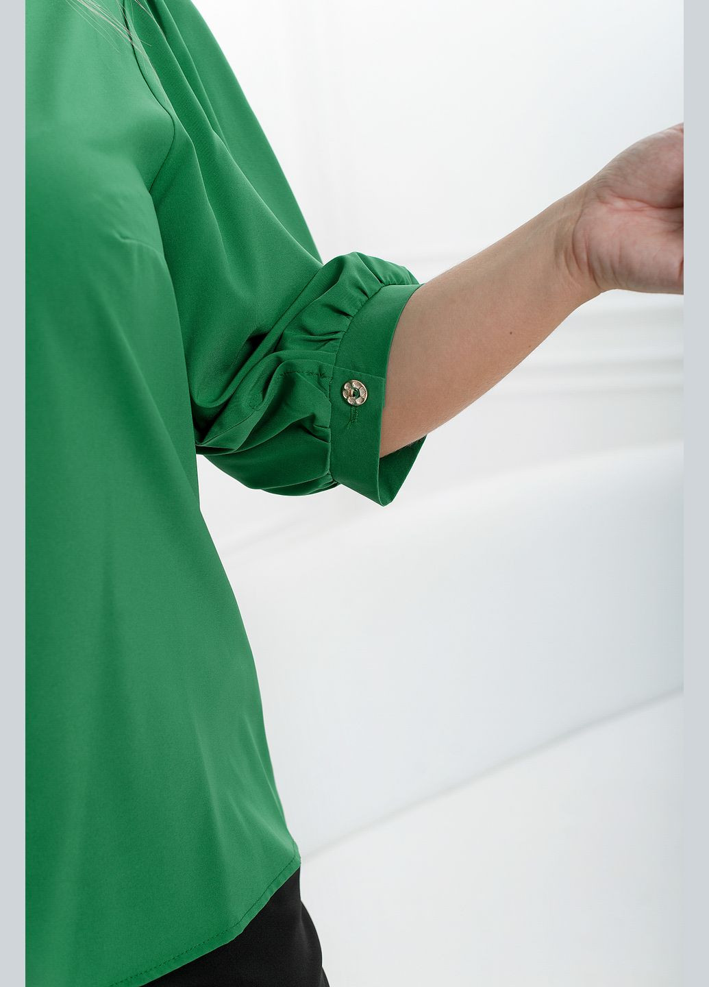 Зеленая демисезонная блуза No Brand