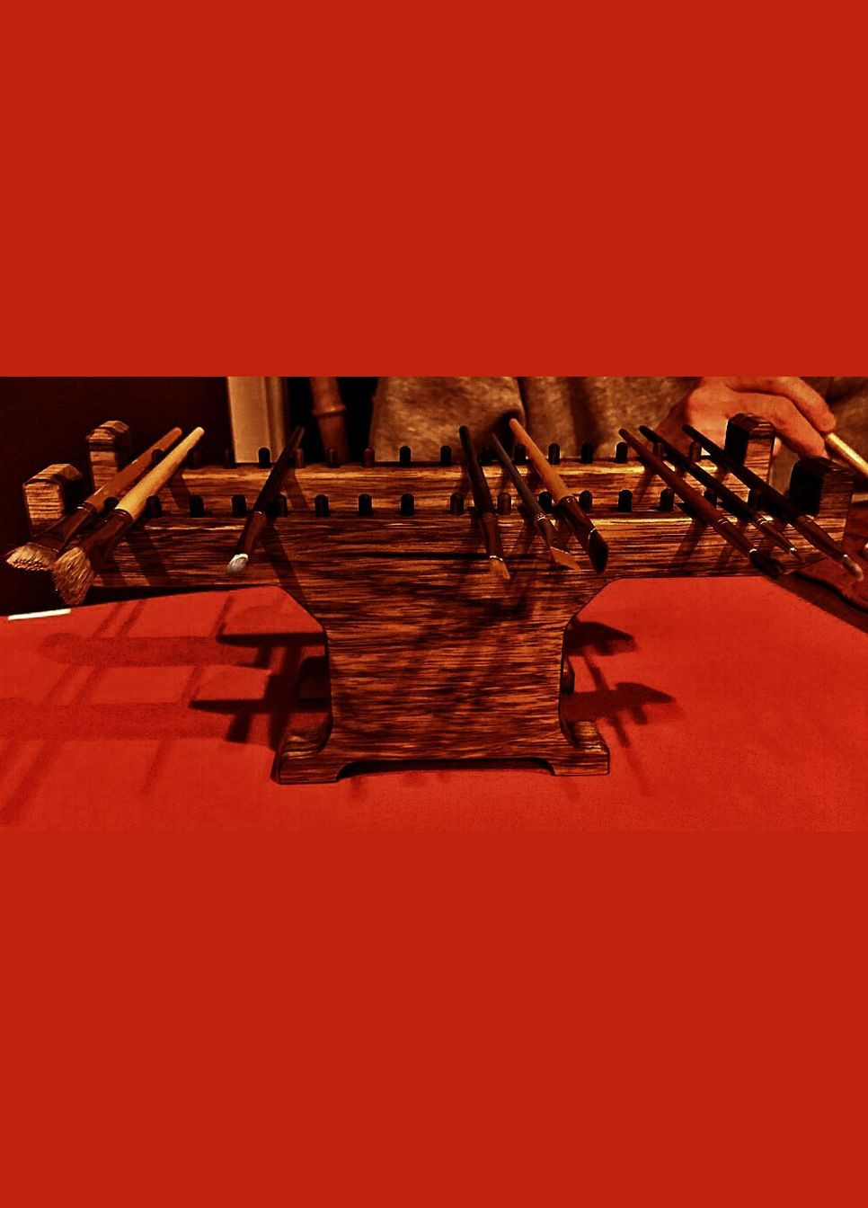 Органайзер для кистей из дерева Геринда латте (КСТ-003416) No Brand (328910612)