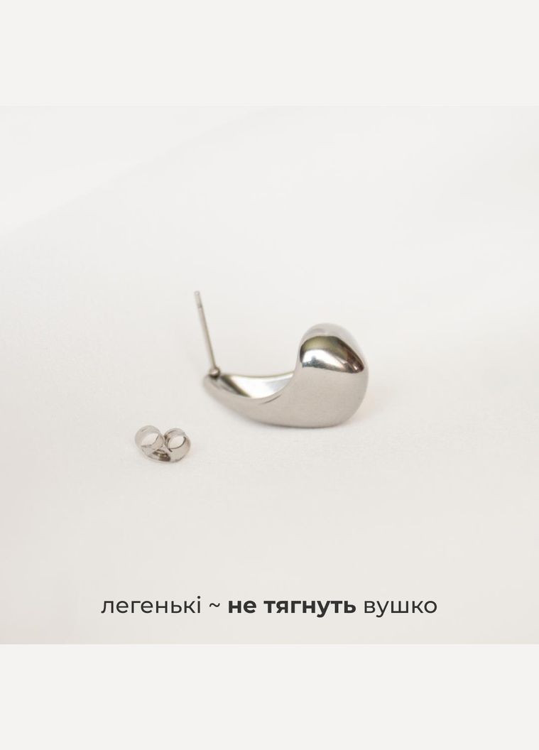 Комплект серебристых сережек в виде капли базовые пусеты кэжуал минимализм ретро y2k современные серьги-капельки однотонные No Brand (336186550)
