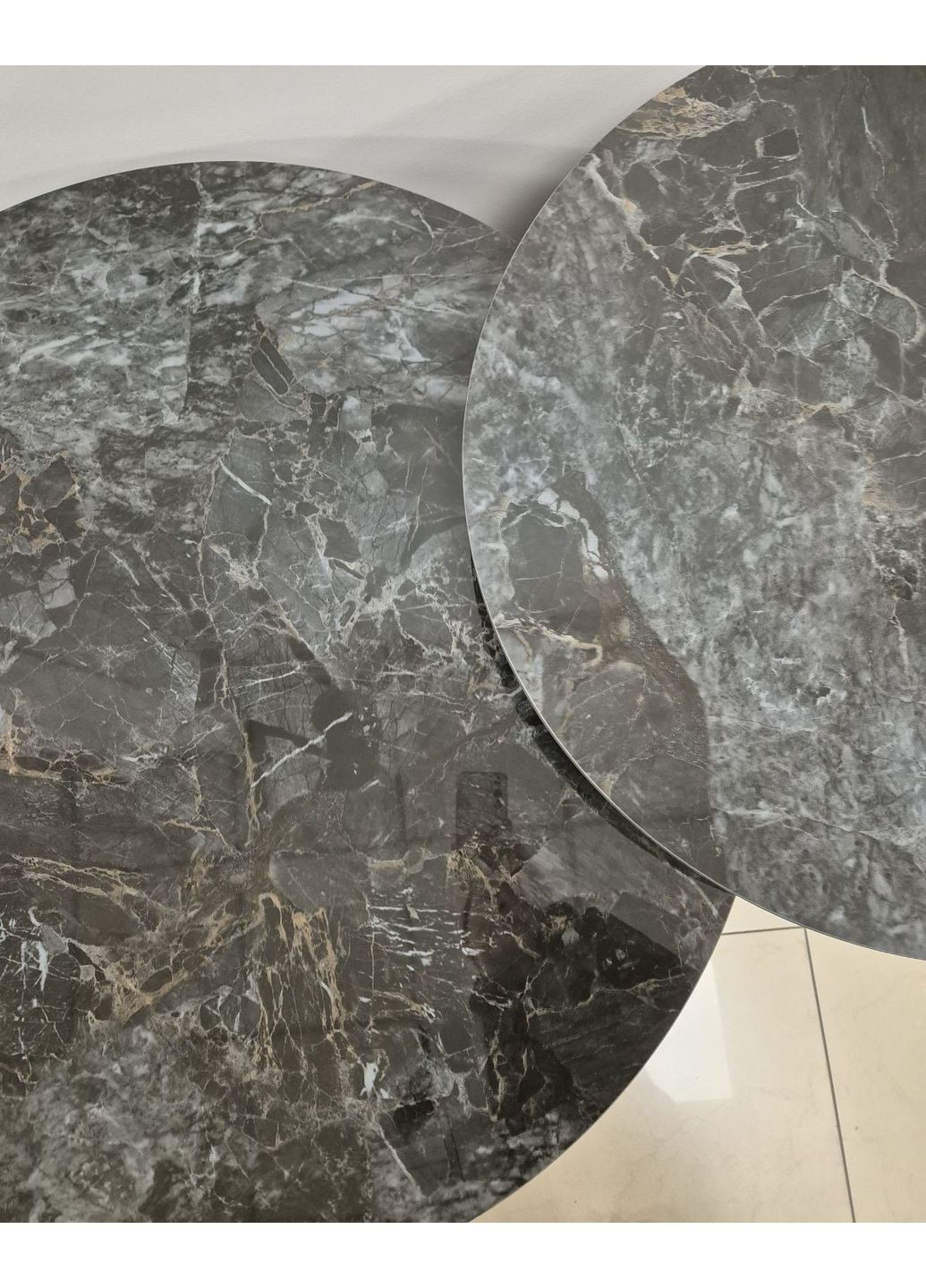 Журнальний столик VIRGINIA A Чорний глянець / Коричневий мат 80 x 35,5 см. Intarsio (372178934)