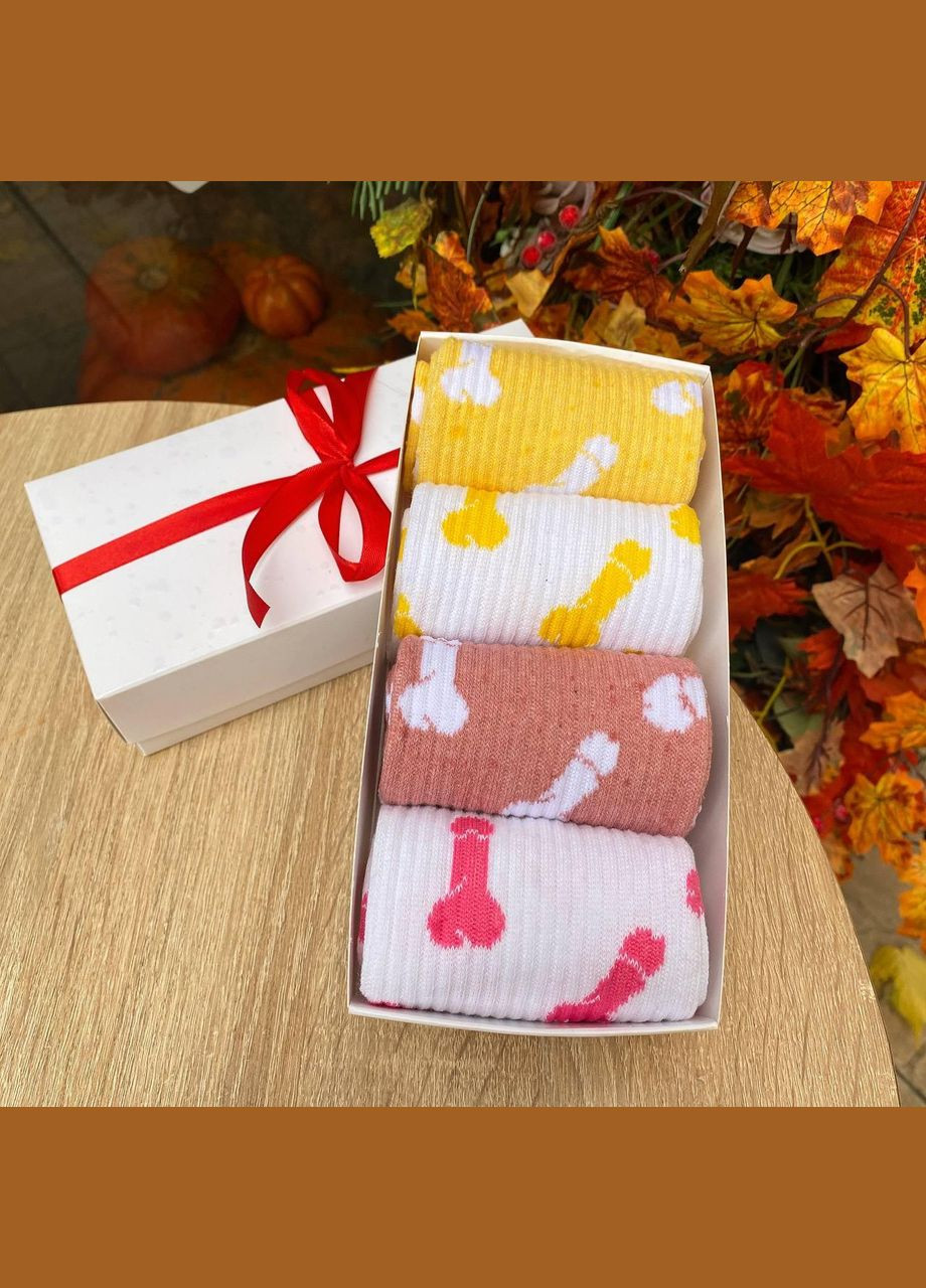 Комбинированные бокс мужских высоких носков 40-45 на 4 пары в подарочной коробке Vakko (306424094)