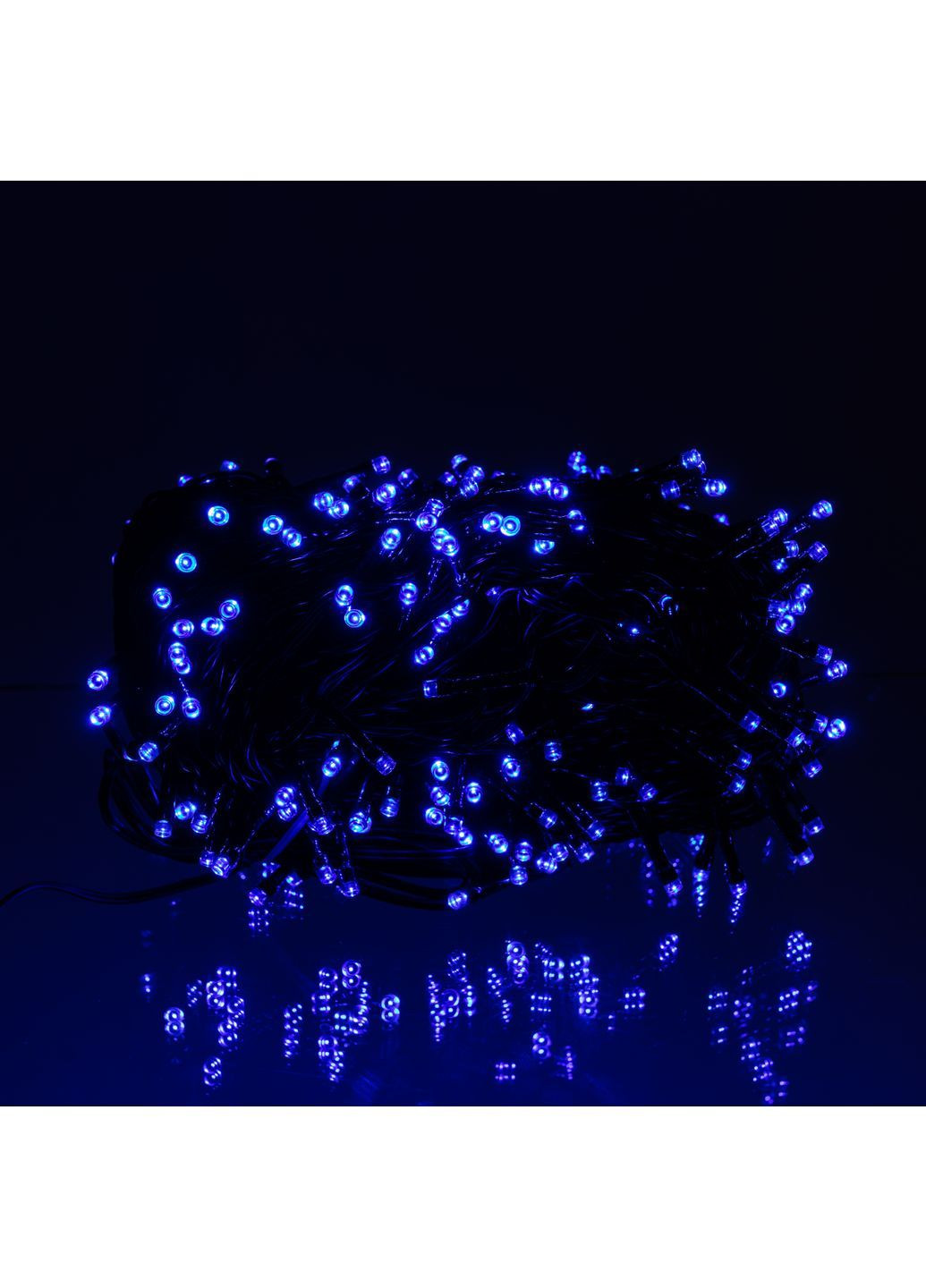 Гірлянда Нитка вулична 1000 LED 100 м на сонячній батареї чорна, синій GarlandoPro SB1000L100MBBL No Brand (364684951)