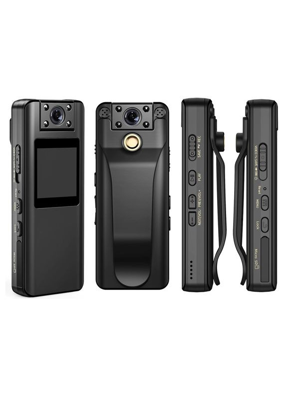 Мини камера - нагрудный видеорегистратор с поворотным объективом, экраном и диктофоном A22 (100834) Nectronix (321960431)