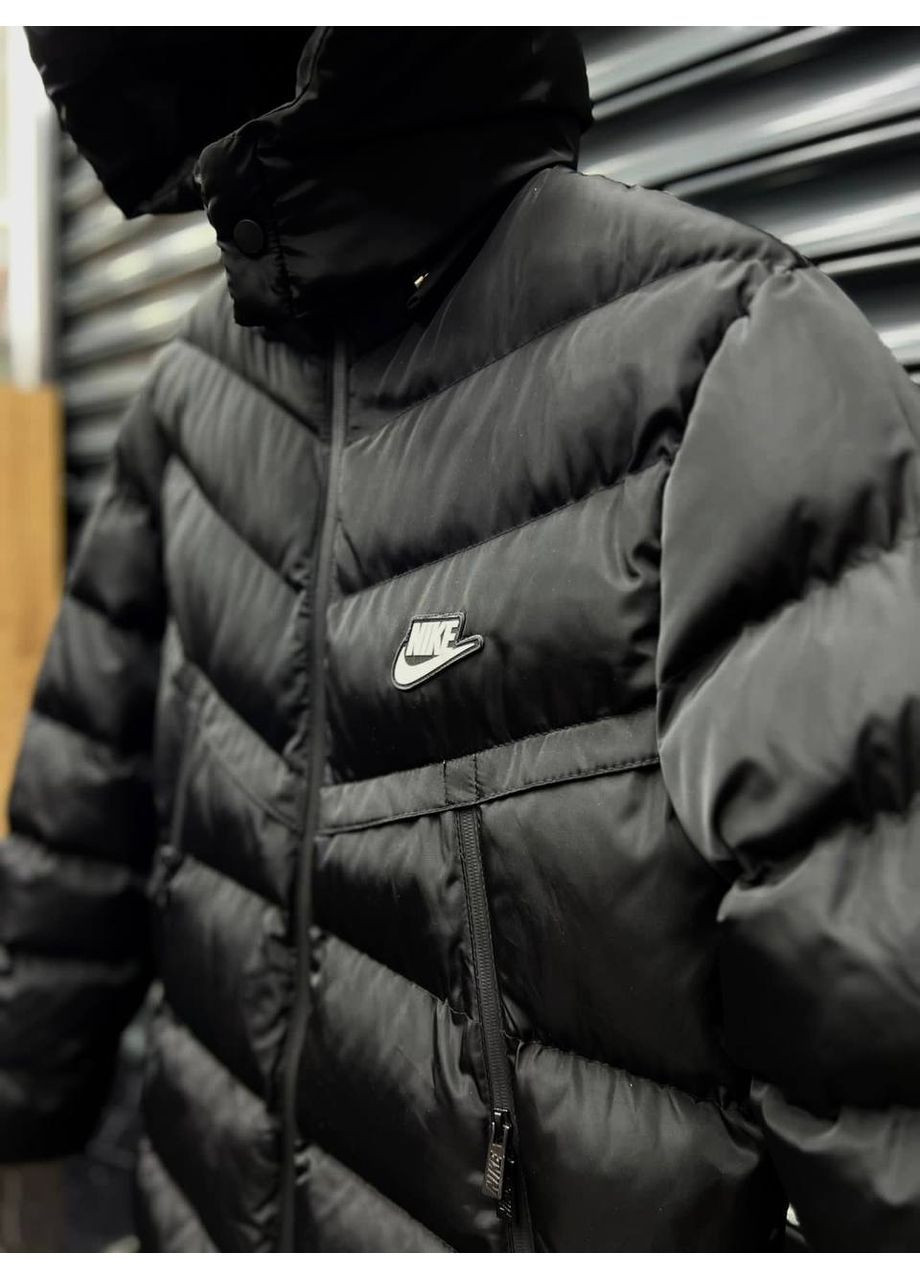 Чорна шикарна подовжена куртка 😍 No Brand