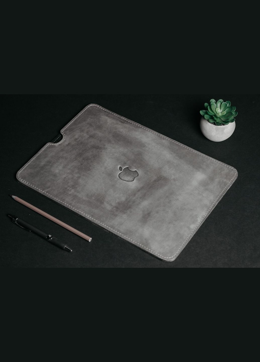 Шкіряний чохол для MacBook FlatCase Сірий 14 Skin and Skin (290850403)