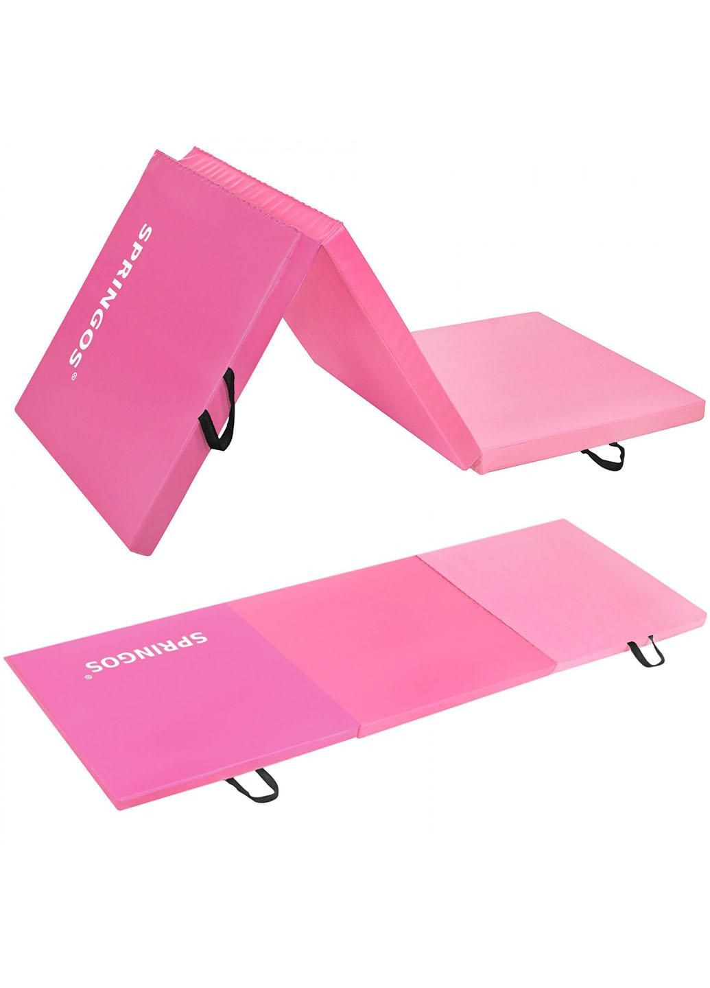 Мат гимнастический складной 180 x 60 x 5.5 cм FA0140 Pink Springos (280911287)